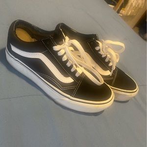 Black and White Platform Vans